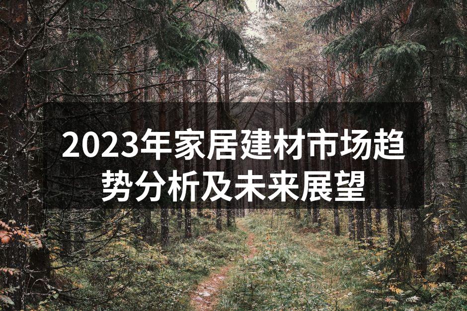 2023年家居建材市场趋势分析及未来展望